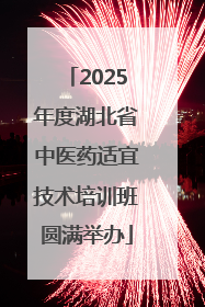2025年度湖北省中医药适宜技术培训班圆满举办