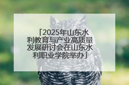 2025年山东水利教育与产业高质量发展研讨会在山东水利职业学院举办