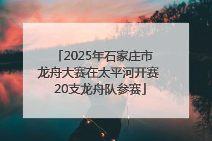 2025年石家庄市龙舟大赛在太平河开赛 20支龙舟队参赛