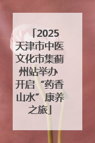 2025天津市中医文化市集蓟州站举办 开启“药香山水”康养之旅