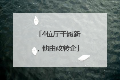 4位厅干履新，他由政转企