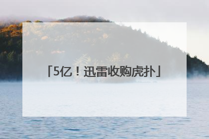 5亿！迅雷收购虎扑