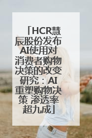 HCR慧辰股份发布AI使用对消费者购物决策的改变研究：AI重塑购物决策 渗透率超九成